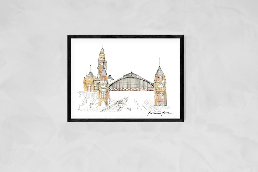 ESTAÇÃO DA LUZ  - AQUARELADA